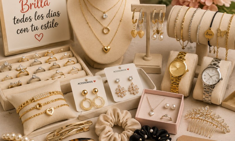 Joyería plateada y dorada